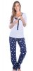 MijaCulture - 3 in1 Maternity and Nursing 2-Peace Pyjama Set 4054/M52 Grey / Dark Blue